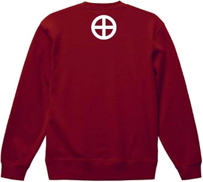 戦国武将 薩摩島津家 丸に十文字 家紋トレーナー 10.0オンス 裏パイル スウェット [綿100% 島津家 背面プリント]